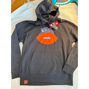 NFL Chicago Bears Hoodie Black Graphic Pullover Sweatshirt Men's‎ Size Large